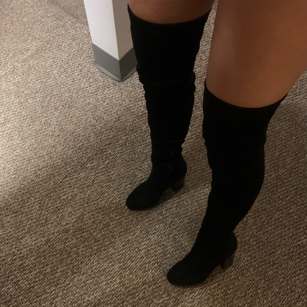 Miss Guided Over the Knee Suede Boots